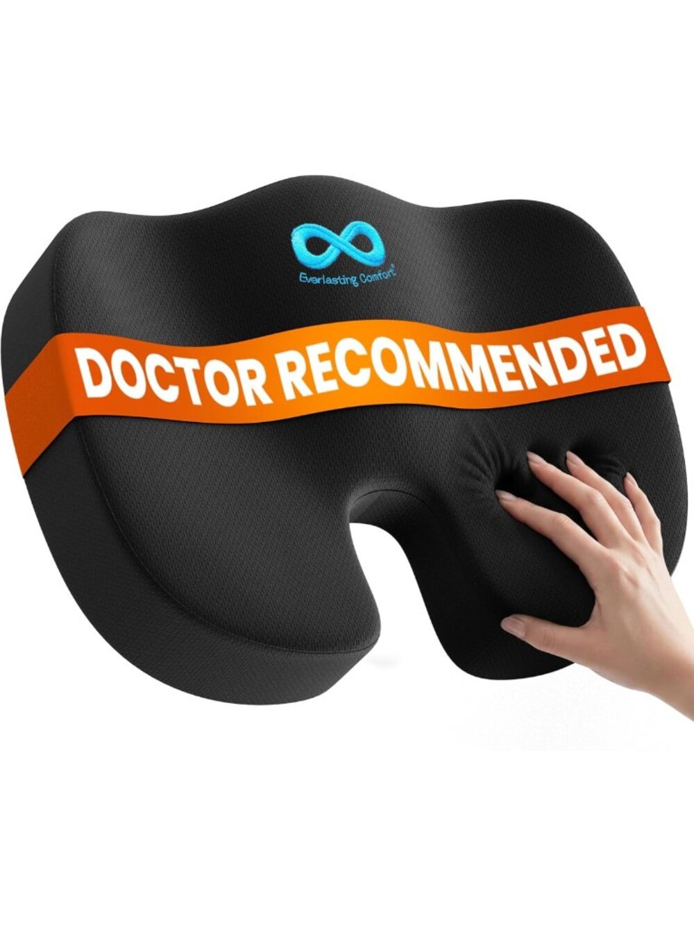 Ergonomic Memory Foam Seat Cushion for Office & Car - Tailbone Pain Relief